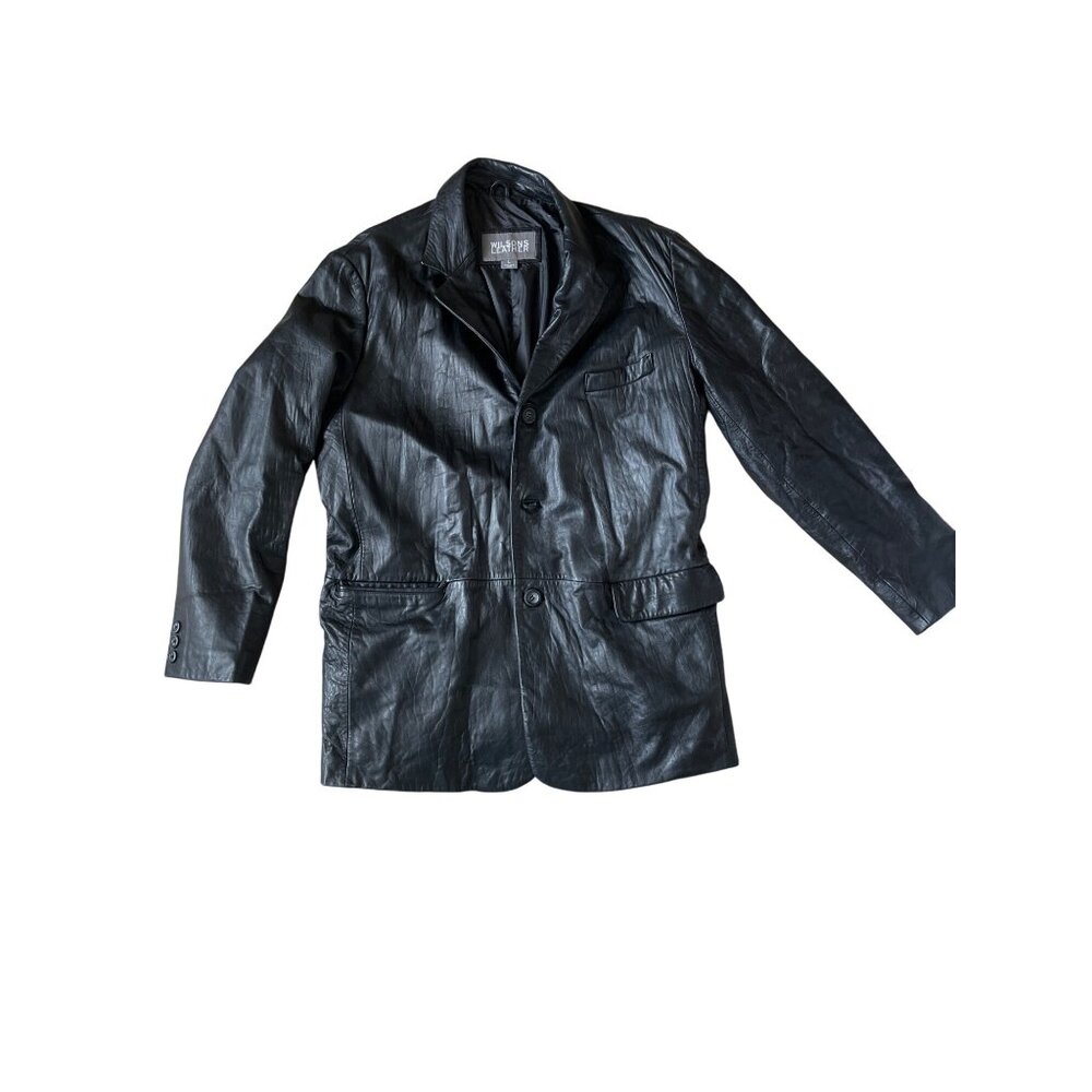 VTG Men's Wilsons Leather Thinsulate Size L Black Jacket Streetwear Biker